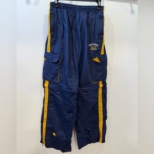 VINTAGE STARTER University of Michigan Cargo Zip Sweatpants
